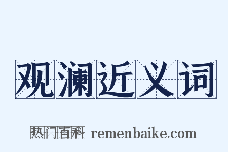 观澜近义词是什么意思的图片